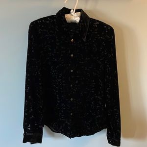 Ralph Lauren Women’s Elegant Black Velvet Blouse